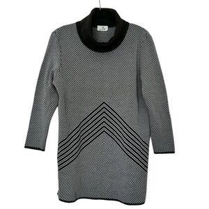 Bode Chevron Stripe Wool Turtleneck Sweater Womens 38 Medium